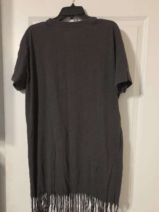 Brooks & Dunn Black Graphic Fringe Short Sleeve Tee Dress - Picture 4 of 4